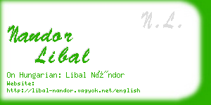 nandor libal business card
